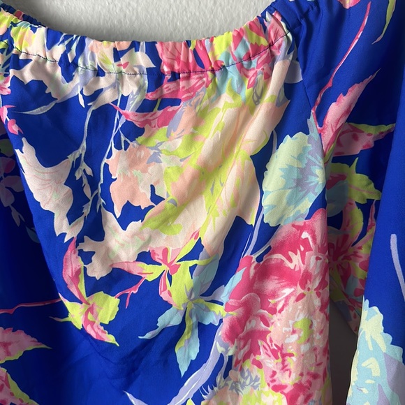 Yumi Kim Off The Shoulder Top in Blue Hawaii - Picture 2 of 7